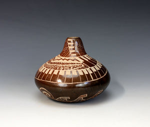 Taos Pueblo Native American Indian Pottery Avanyu Jar - Bernice Naranjo