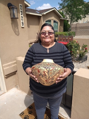 Hopi Native American Indian Pottery HUGE Storage Jar  - Venora Silas