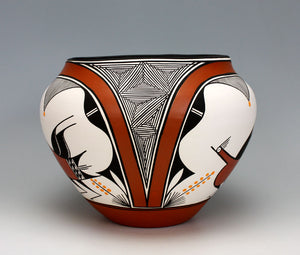 Zia - Acoma Pueblo Native American Indian Pottery Olla - Yvonne Shije