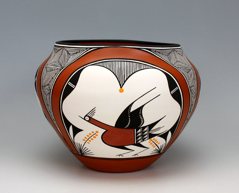 Zia - Acoma Pueblo Native American Indian Pottery Olla - Yvonne Shije