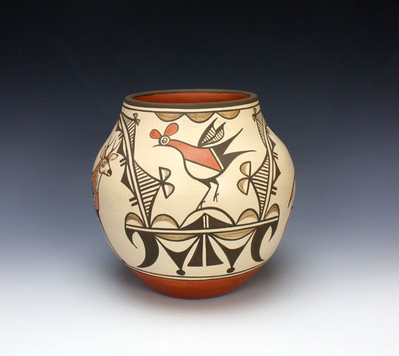 Zia Pueblo Native American Pottery Deer Jar - Marcellus & Elizabeth Medina
