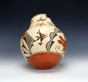 Zia Pueblo Native American Indian Pottery Bird Jar #1- Marcellus & Elizabeth Medina