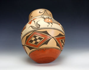 Zia Pueblo Native American Indian Pottery Large Bird Jar - Marcellus & Elizabeth Medina