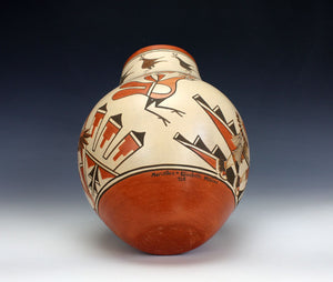 Zia Pueblo Native American Indian Pottery Deer - Eagle Dancer Jar - Marcellus & Elizabeth Medina