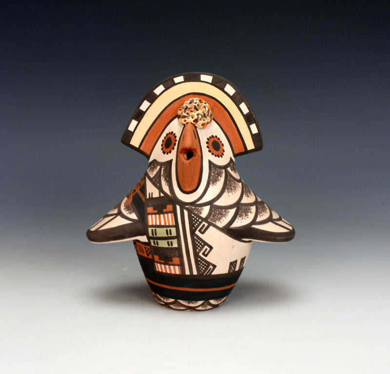 Hopi / Zuni Pueblo Native American Indian Pottery Owl #2 - D.H. Mavapu